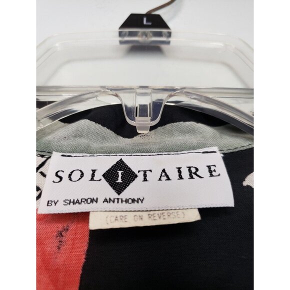 Solitaire Women's Outfit Set Button Front Blouse 8 Wrap Skirt 6 African Tribal - Picture 5 of 6